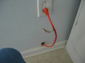 incorrect use of extension cord