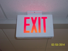 lit exit sign