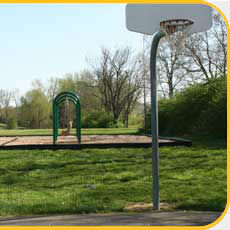 Meadows Park Swings and Basketball Court