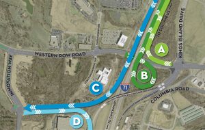 Diagram of new ramps on I-71